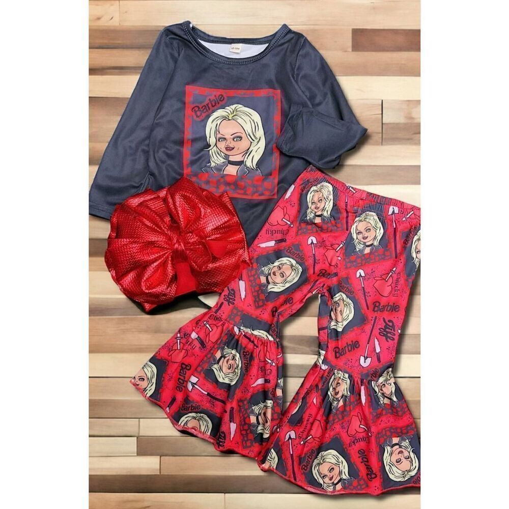 Halloween Barbie Printed Set